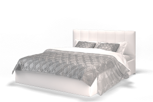 Кровать "Элен" 1400 (экокожа Vega white)