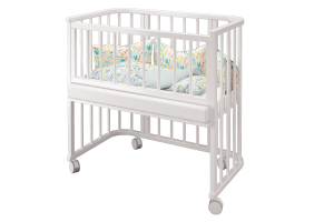 Кроватка для новорожденных "Эстель" приставная 5в1 (белая)