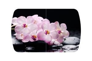 Стол обеденный "Бостон-Розовая орхидея" 900х600ов.(опора брифинг)