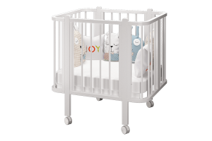 Кроватка для новорожденных  "Оливия" (белая/белая)