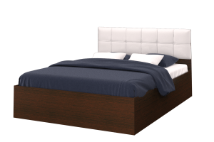 Кровать "Селена" (900) (венге/экокожа vega white)