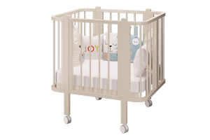 Кроватка для новорожденных "Оливия" (Слоновая кость/слоновая кость)
