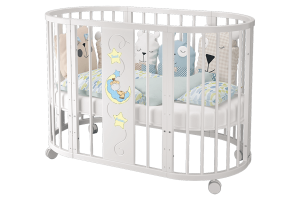Кроватка для новорожденных "Эстель" трансформер 8в1 (белая)