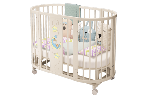 Кроватка для новорожденных "Эстель" трансформер 8в1 (Слоновая кость)