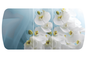 Стол обеденный "Бостон-3 Белая орхидея" 1100/1420*700 (опора брифинг)