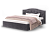 Кровать "Стелла" 1200 (Велюр Рок-08 Графит) 