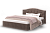 Кровать "Стелла" 1600 (Велюр Рок-05 Коричневый) 