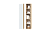 Гостинная "Сканди" Шкаф настенный с 1 дв (1680) дуб бунратти /белый