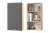 Шкаф Скайлайн настенный для книг (600)  (Дуб сонома св/графит)