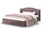 Кровать "Стелла" 1400 (Велюр Рок-12 Серо-фиолетовый) 